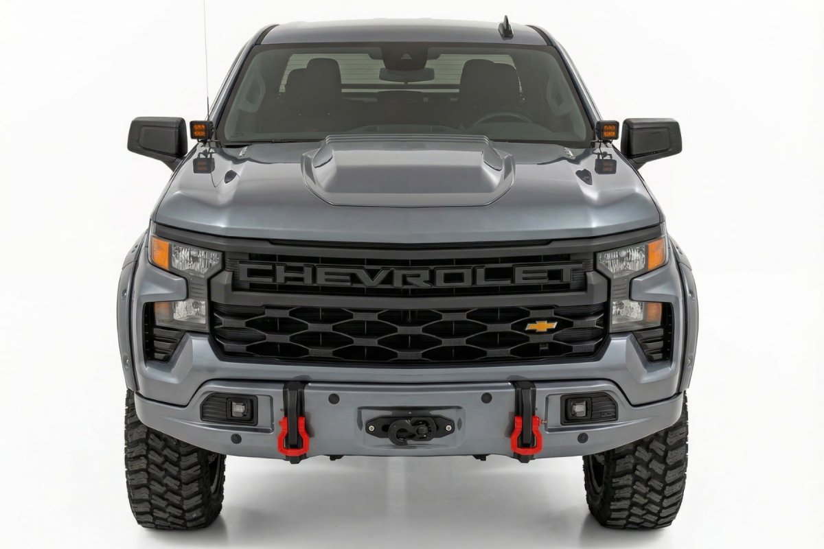 Chevrolet Silverado 1500 FXS Bumper - Front - Rough Country - 12000S - GXD Sterling Grey Metallic - '23-'26